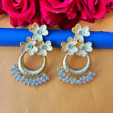 Blooming Crescent Chandbali Earrings
