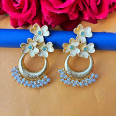 Blooming Crescent Chandbali Earrings