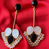 MOP Black Drop Earrings