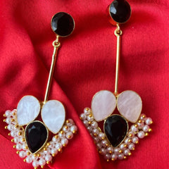 MOP Black Drop Earrings