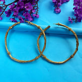 Golden Rope Hoop Earrings