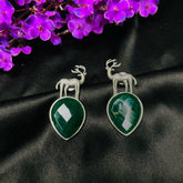 Hiran: Deer Silver Look Alike Earrings