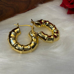Golden Swirl Hoop Earrings
