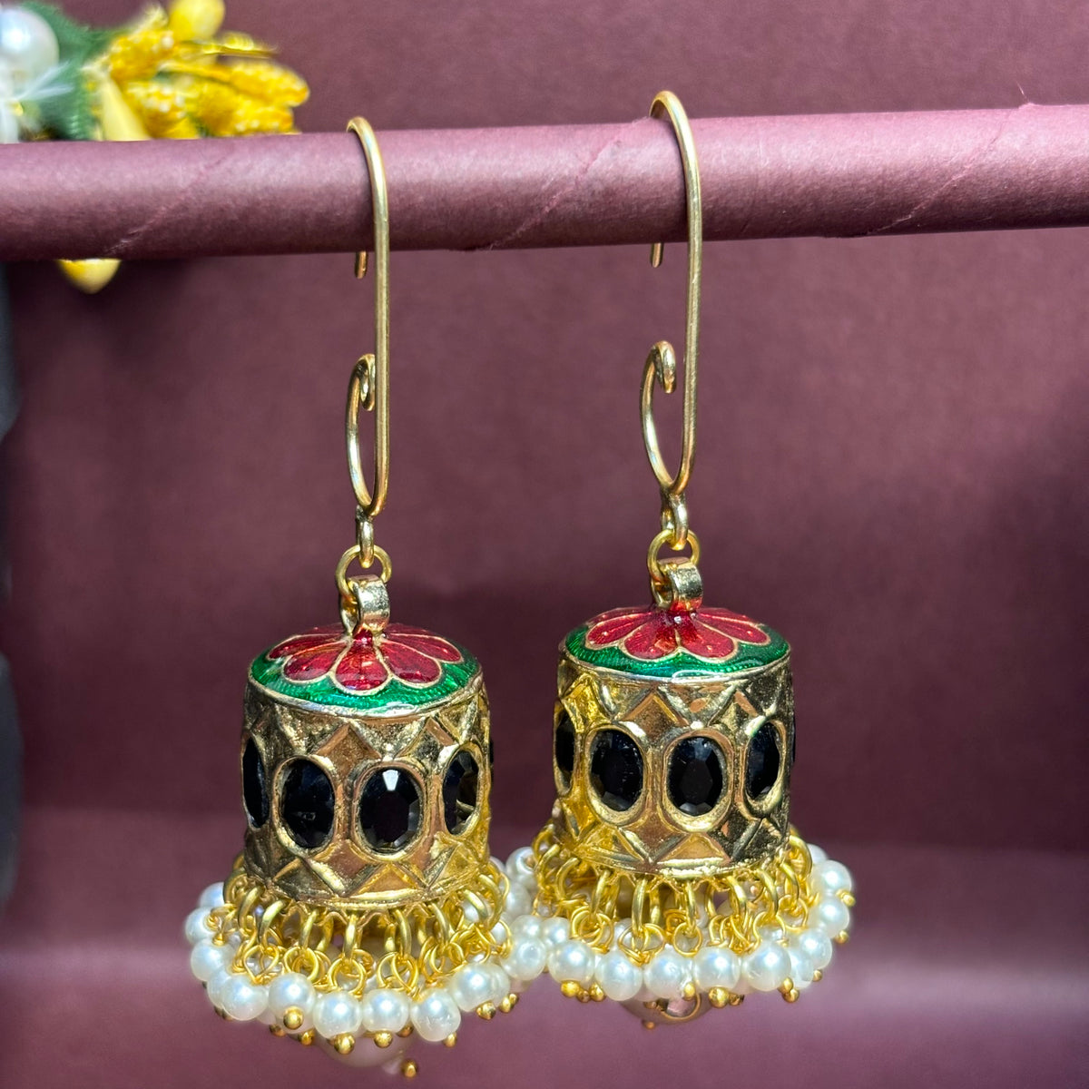 Aarini: Meenakari Bloom Jhumkas