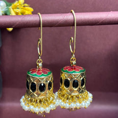 Aarini: Meenakari Bloom Jhumkas