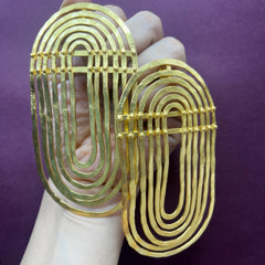 Golden Aura Statement Earrings