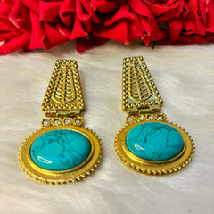 Vintage Glam Turquoise Earrings