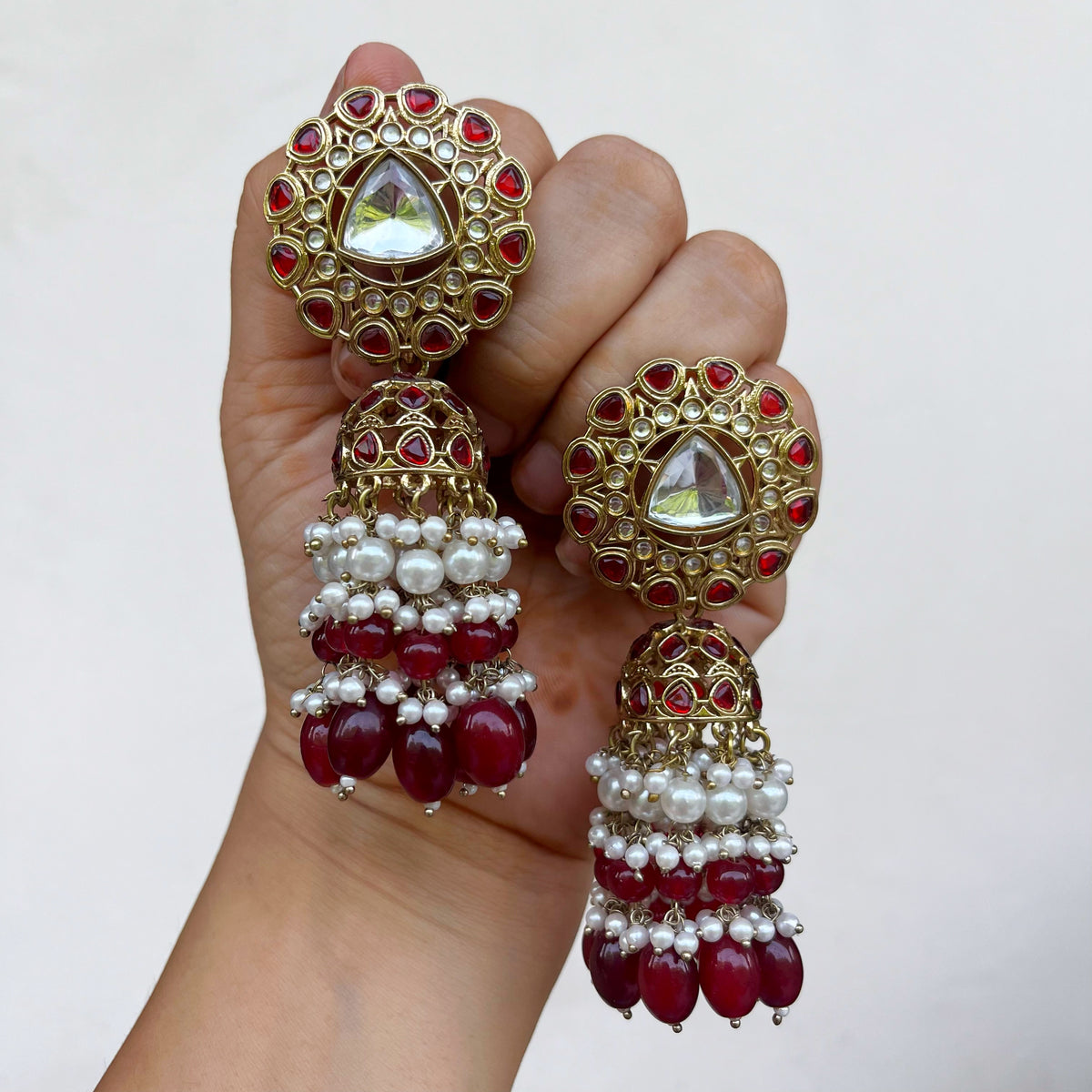 Bhavya: Kundan Tassel Jhumkas