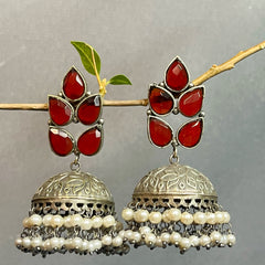 Ishaani: Silver Look-Alike Jhumke