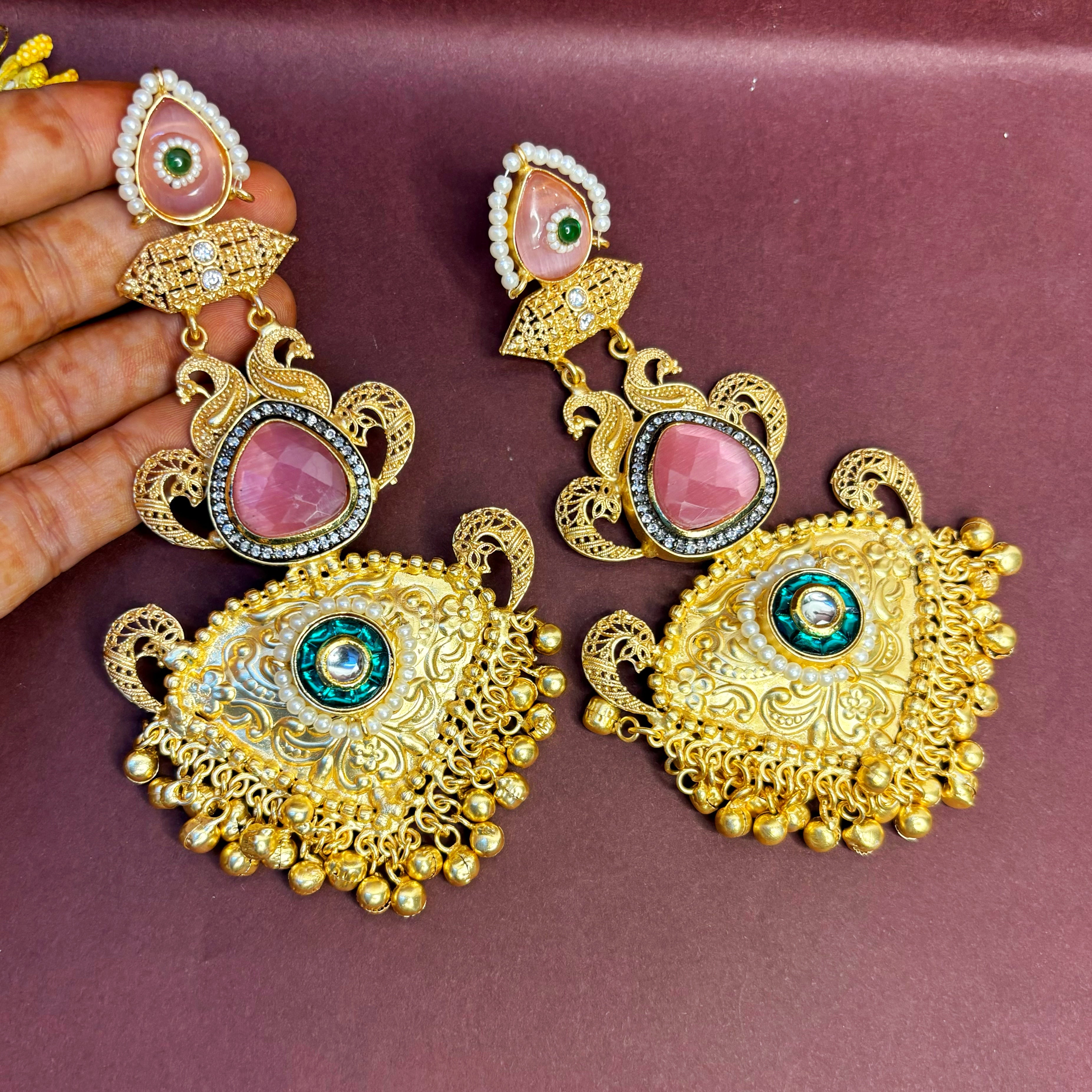 Sunaina: Golden Statement earrings