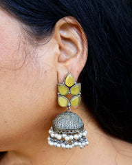 Ishaani: Silver Look-Alike Jhumke