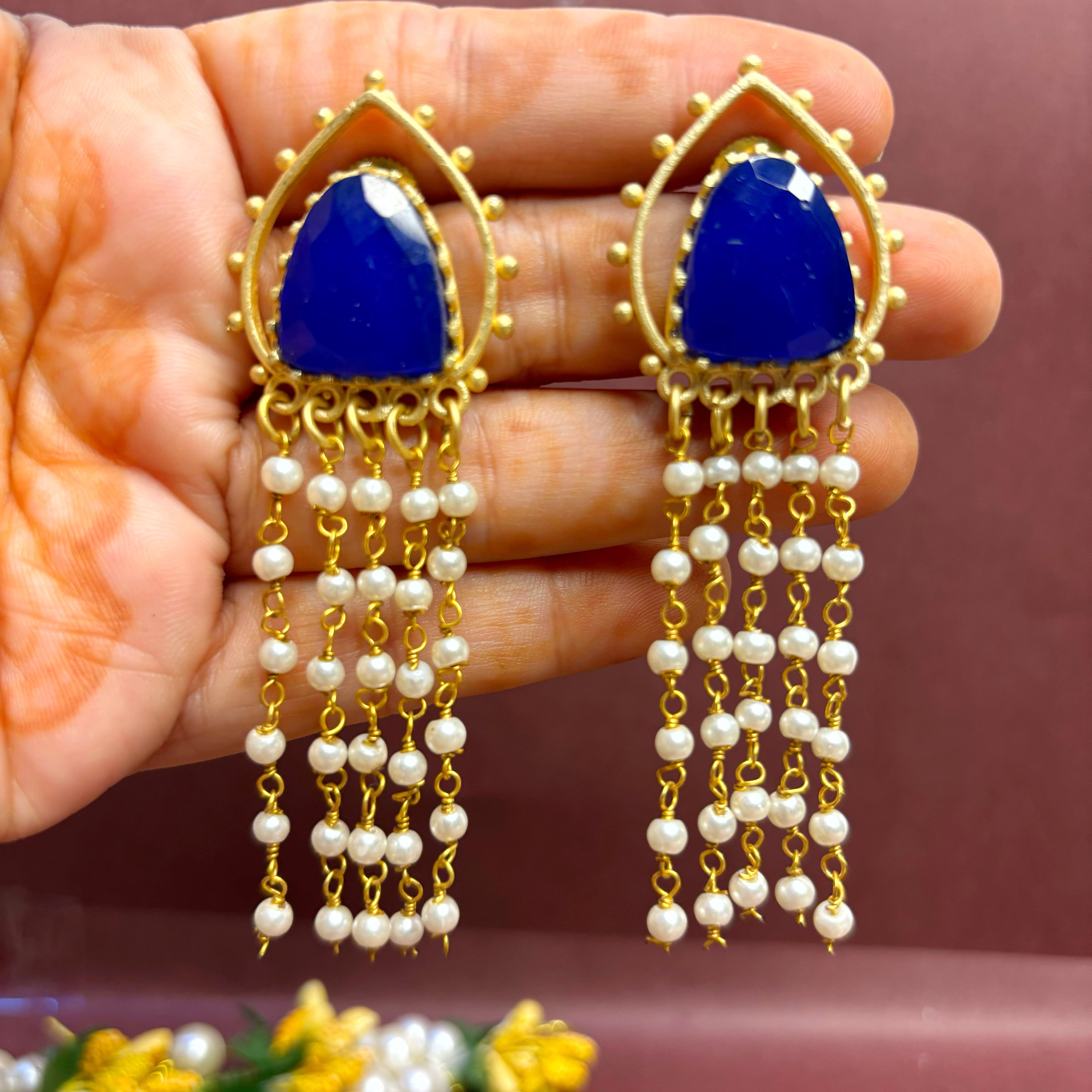 Blue Royal Cascade Earrings