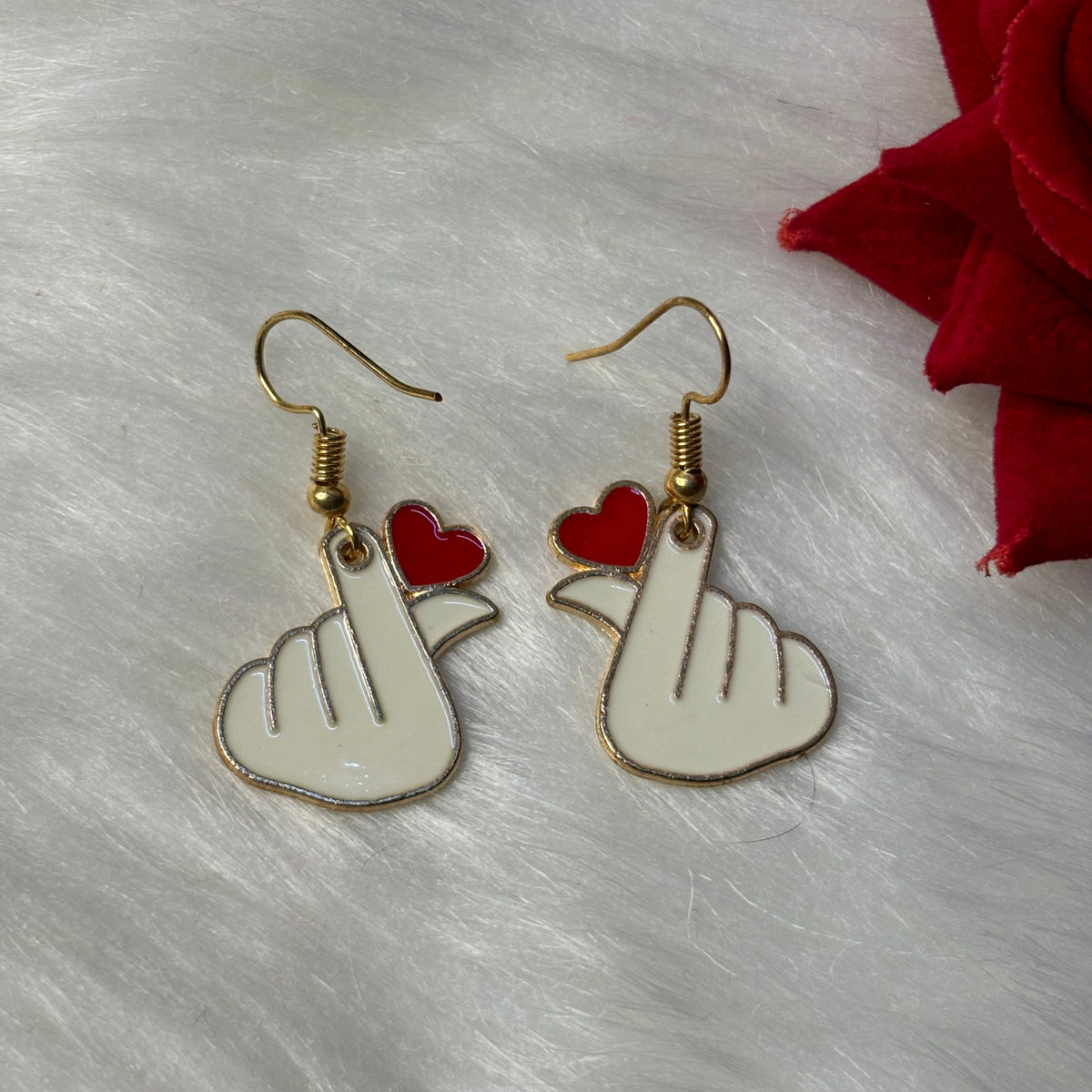 K-Pop Heart Earrings