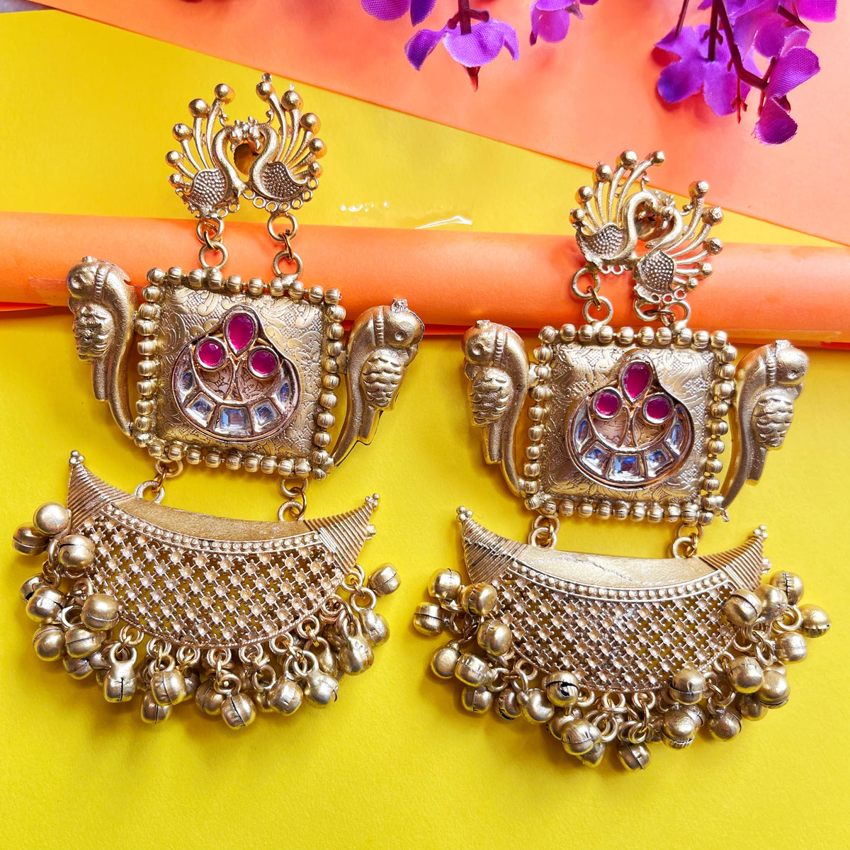 Royal Parrot Statement Earrings