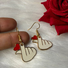 K-Pop Heart Earrings