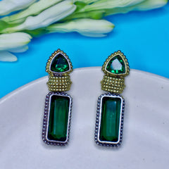 Emerald Elegance Statement Earrings