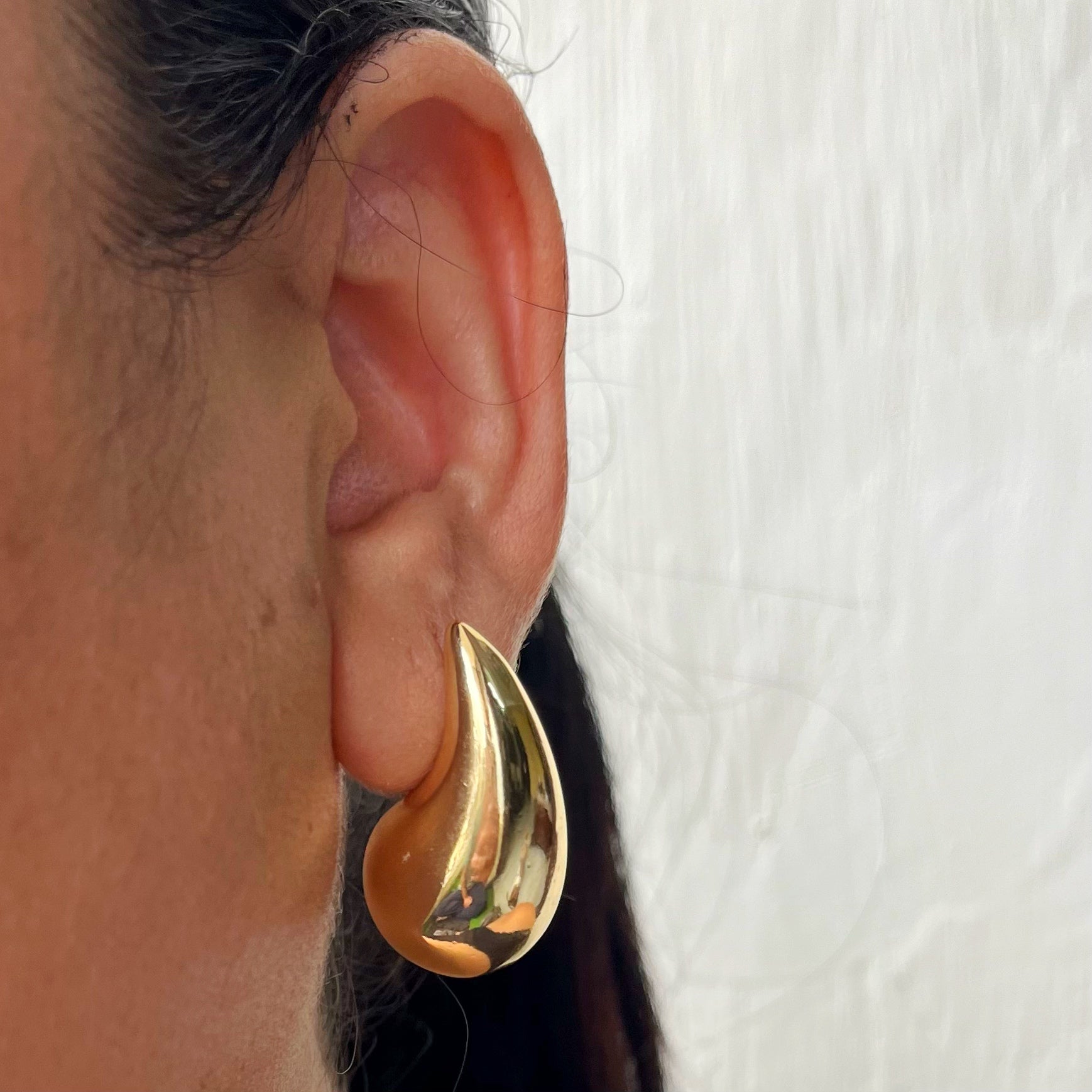 Golden Tear Drop Earring