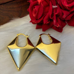 Pointy Dainty Golden Hoops| Anti Tarnish Earrings