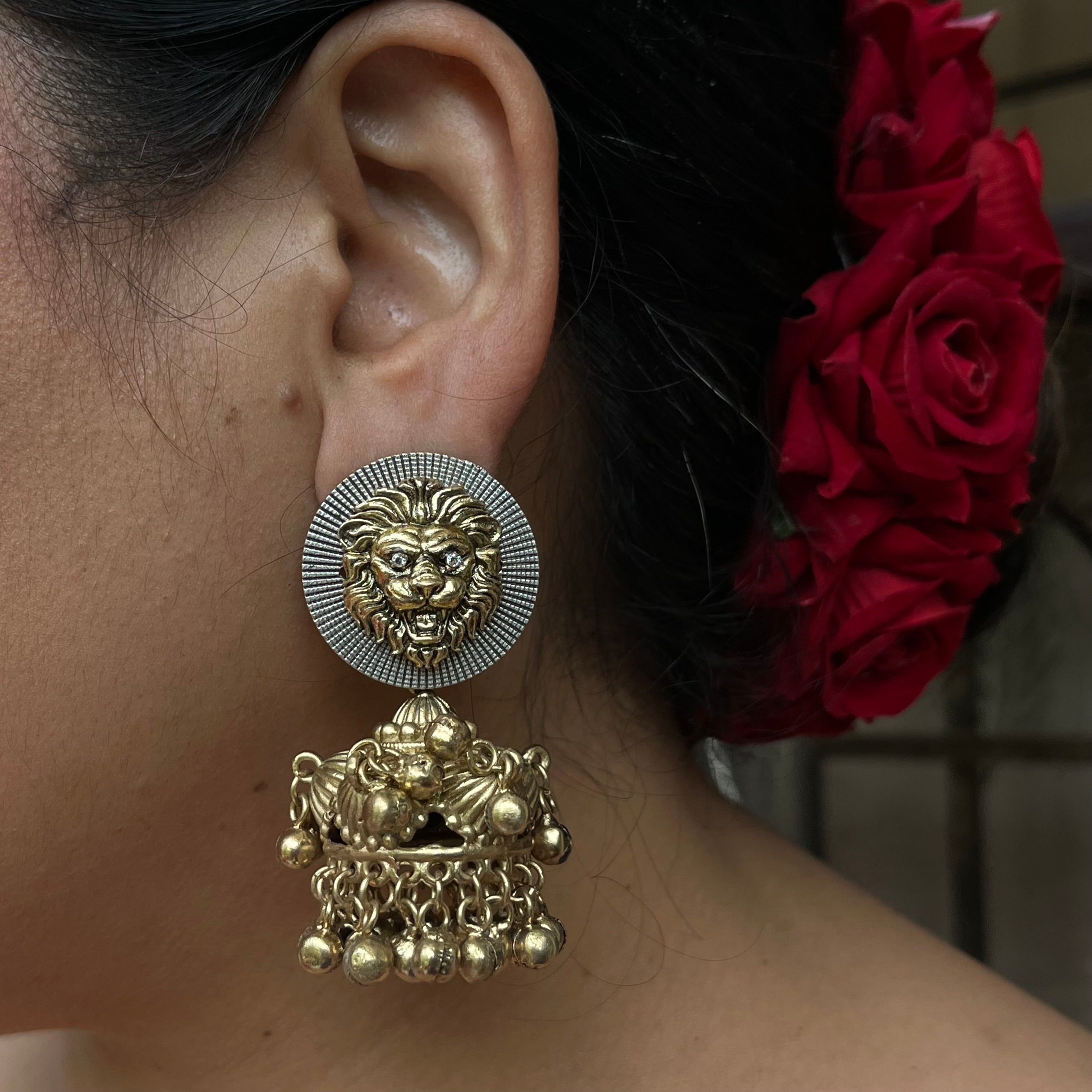 Vahini Sabyasachi Inspired Silver Earrings - Silver Look-alike Collection