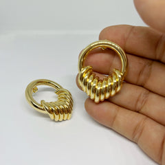 Linda Anti Tarnish Multi Rings Golden Earring