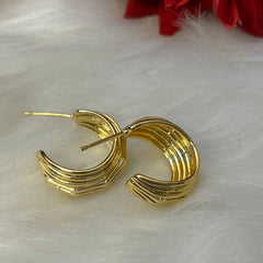 Golden Cascade Hoops: Everyday Office Earrings