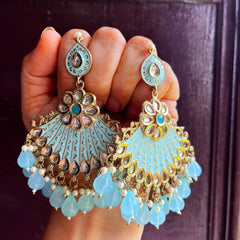 Neelambari: Pastel Blue Earrings