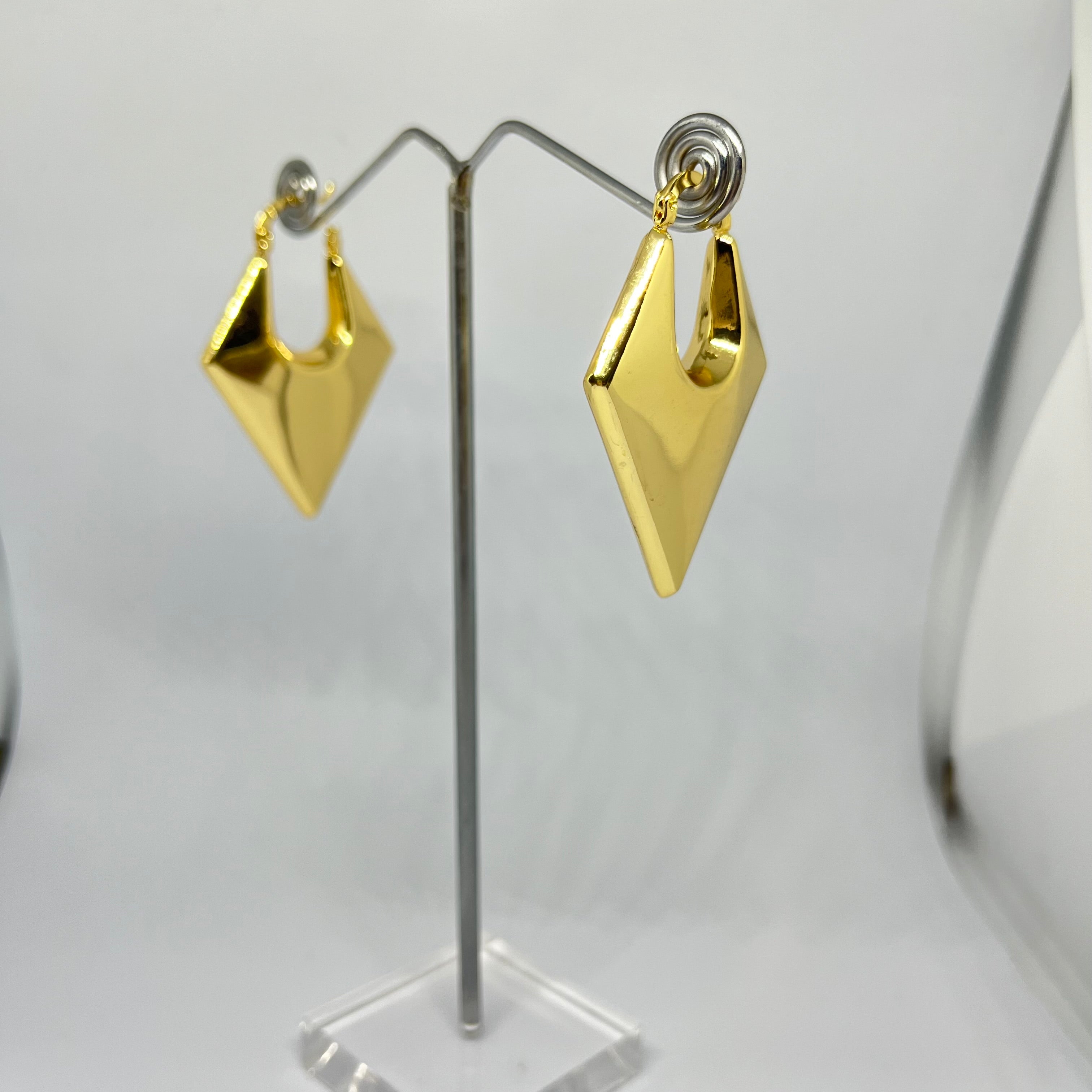 Pointy Dainty Golden Hoops| Anti Tarnish Earrings