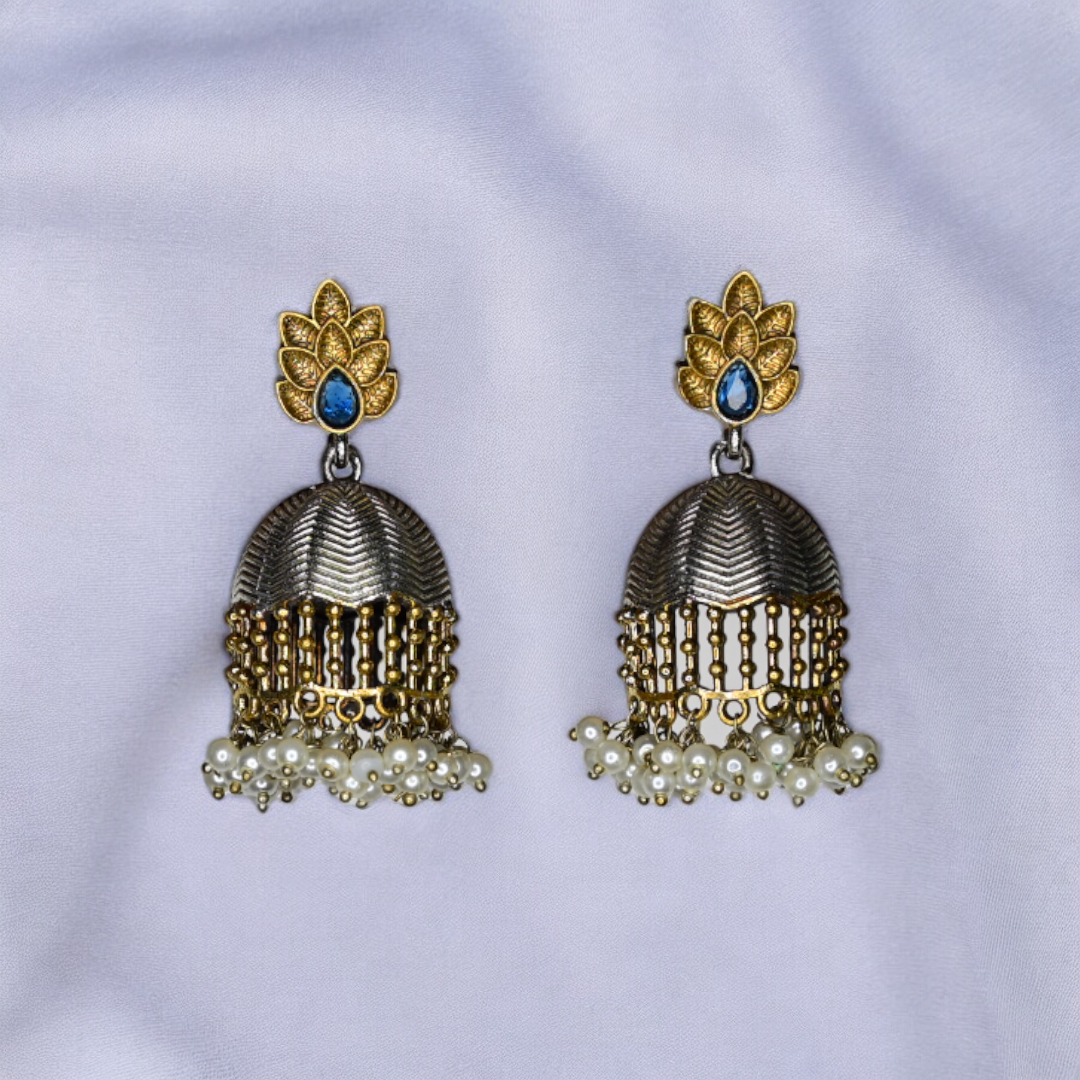 Amrapali Jhumkis- Silver Lookalike Collection