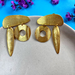 Golden Horizon Statement Earrings