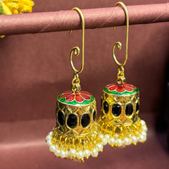 Aarini: Meenakari Bloom Jhumkas