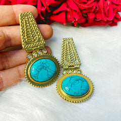 Vintage Glam Turquoise Earrings