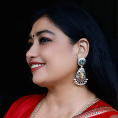 Aadhya Earrings- Sabyasachi Silver Replica