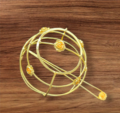 Golden Hair Bun Jewellery