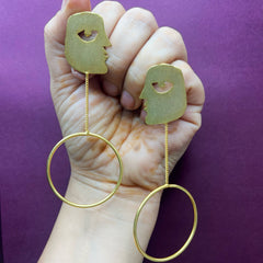 Clover: Handmade Brass Earrings