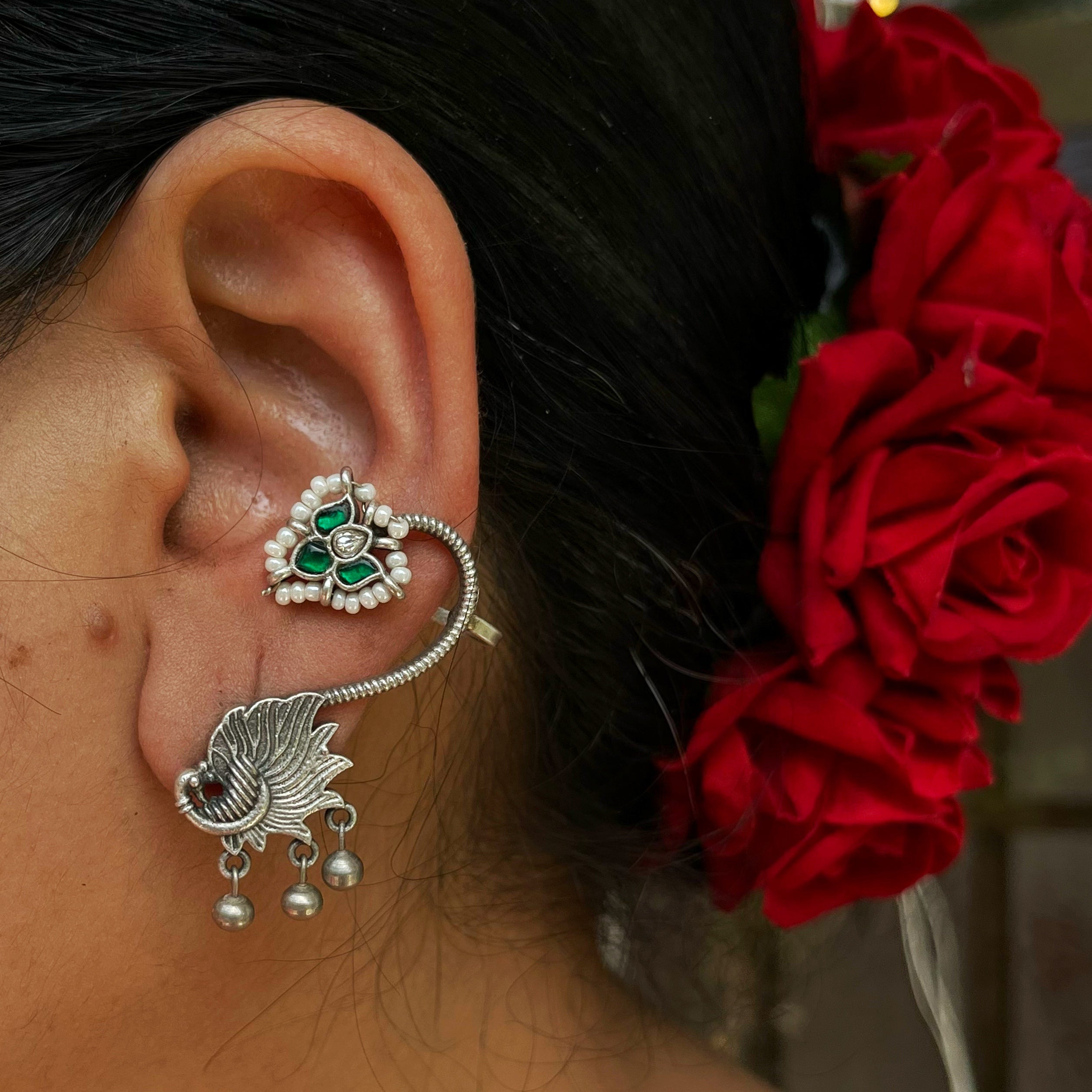 Sharmili- Silver Replica Ear Cuff