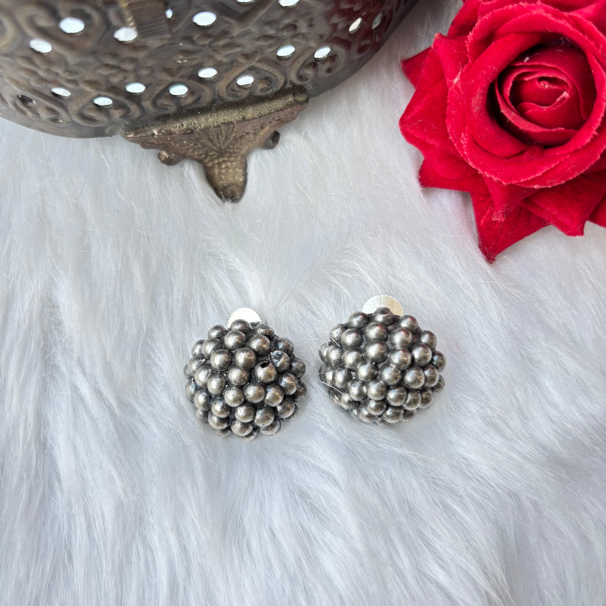 Design Silver Stud Earrings