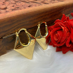 Pointy Dainty Golden Hoops| Anti Tarnish Earrings