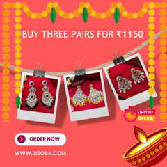 Festive Earring Combo: 3 for ₹1150 – Shine Brighter This Diwali!