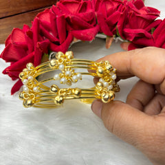 Queen: Golden Ghunghroo Cuff Bracelet