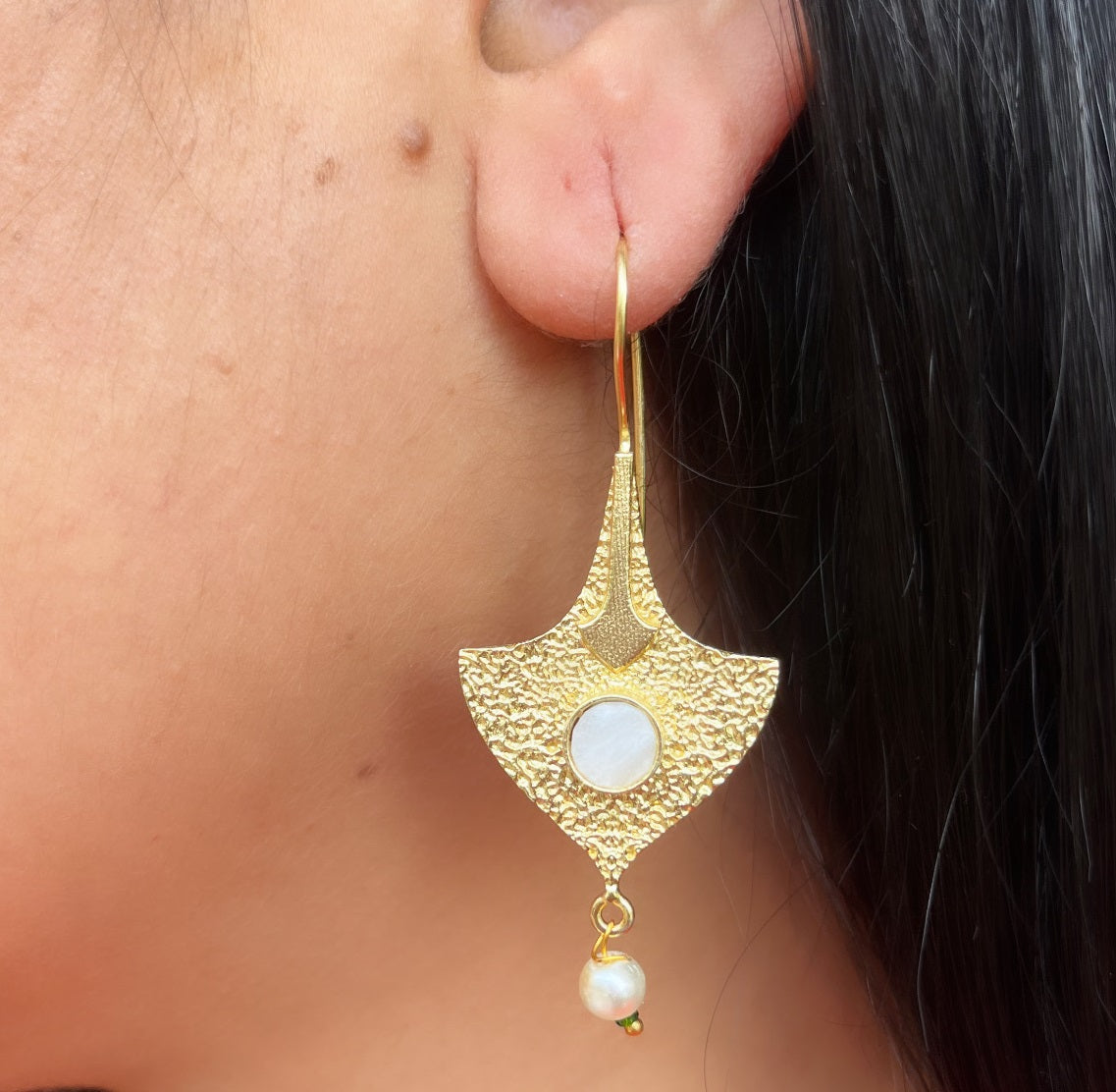 Gold Small Statement Earrings