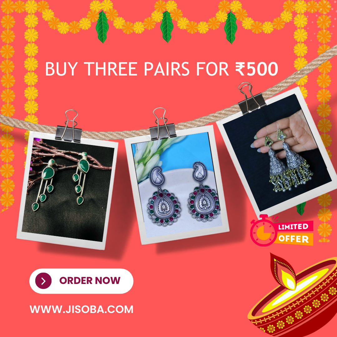 Festive Earring Bundle Offer - Buy 3 Pairs for ₹500