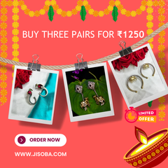 Diwali Deal: 3 Exquisite Earrings for ₹1250 – Grab Now!